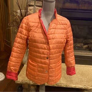 Reversible Hilary Radley Lightweight Puffer Jacket Women Sz S Like New